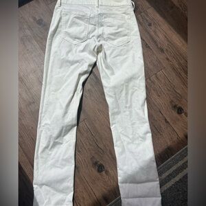 Banana Republic white denim straight slim pant